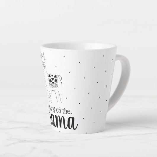 Trendy Bring on the Drama Llama Latte Mok (Rechterhoek)