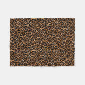 Trendy Brown Exotic Fur Pattern-luipspafdruk Fleece Deken (Voorkant (Horizontaal))