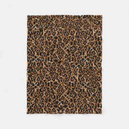 Trendy Brown Exotic Fur Pattern-luipspafdruk Fleece Deken