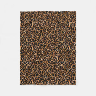 Trendy Brown Exotic Fur Pattern-luipspafdruk Fleece Deken