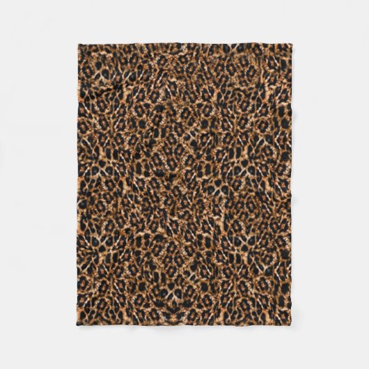 Trendy Brown Exotic Fur Pattern-luipspafdruk Fleece Deken (Voorkant)