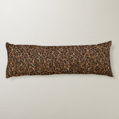 Trendy Brown Exotic Fur Pattern-luipspafdruk Lichaamskussen (Achterkant)