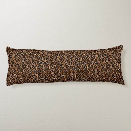 Trendy Brown Exotic Fur Pattern-luipspafdruk Lichaamskussen (Achterkant)