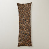 Trendy Brown Exotic Fur Pattern-luipspafdruk Lichaamskussen (Achterkant (Verticaal))
