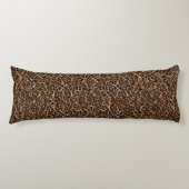 Trendy Brown Exotic Fur Pattern-luipspafdruk Lichaamskussen (Voorkant)