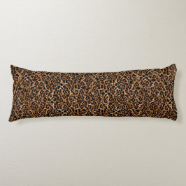 Trendy Brown Exotic Fur Pattern-luipspafdruk Lichaamskussen