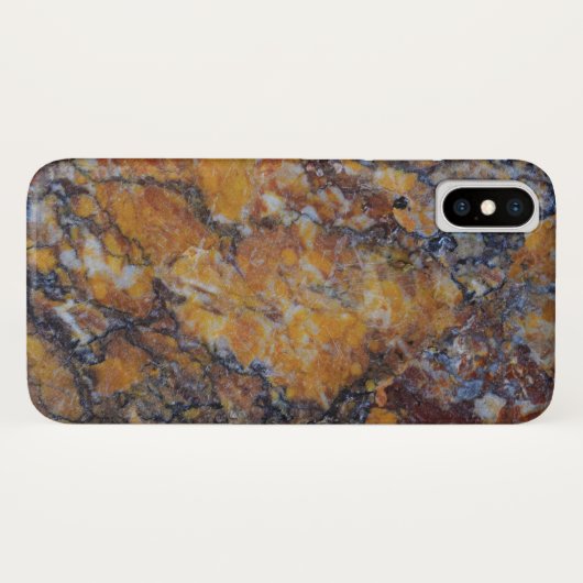 Trendy Brown Faux Marble Stone Case-Mate iPhone Case (Achterkant (horizontaal))