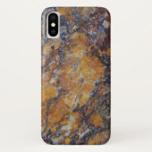 Trendy Brown Faux Marble Stone Case-Mate iPhone Case (Achterkant)