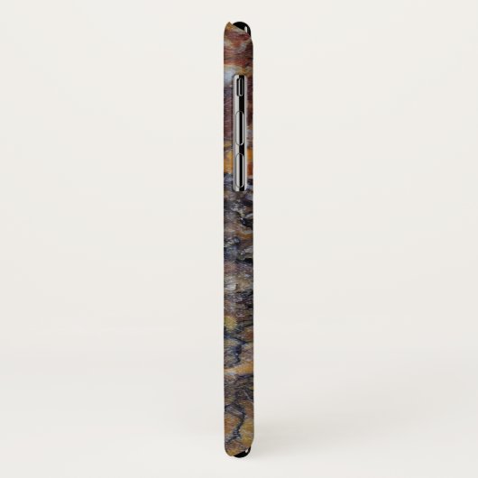 Trendy Brown Faux Marble Stone Case-Mate iPhone Case (Achterkant/links)