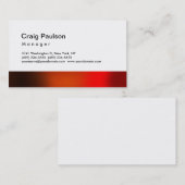 Trendy Brown Red Oranje Manager Visitekaartje (Voorkant / Achterkant)