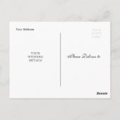 Trendy bruid & bruidegom foto bruiloft Aankondigin Briefkaart (Achterkant)