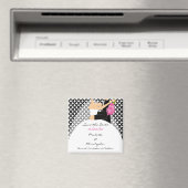 Trendy bruid & bruidegom Save The Date Magnet (Insitu (Vaatwasser))