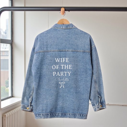 Trendy Bruidsnaam Van De Vrouw Van Het Feest Denim Jacket