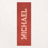 Trendy bruin lederen look Sjabloon namen Yogamat (Voorkant)