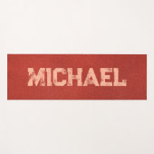 Trendy bruin lederen look Sjabloon namen Yogamat (Voorkant (horizontaal))