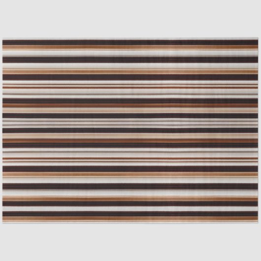 Trendy Bruin Wit Luxe Linnen Textuur Collectie Tissuepapier (Voorkant)