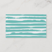 TRENDY BRUSH STROKE schattige stijlvolle verf mint Visitekaartje (Achterkant)