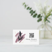 Trendy Brush Strokes Collage Visitekaartje (Staand voorkant)