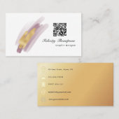 Trendy Brush Strokes Collage Visitekaartje (Voorkant / Achterkant)