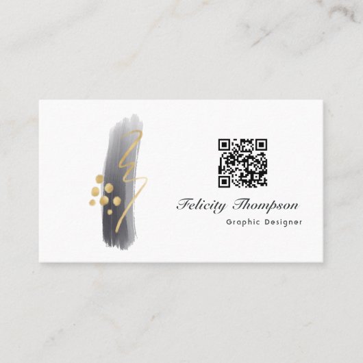 Trendy Brush Strokes Collage Visitekaartje (Voorkant)