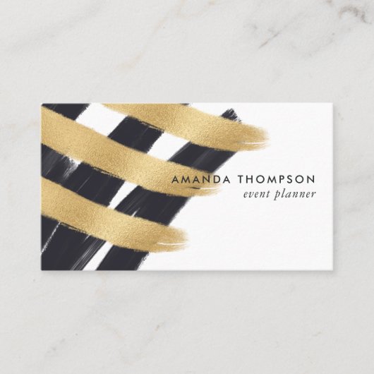 Trendy Brush Strokes Collage Visitekaartje (Voorkant)