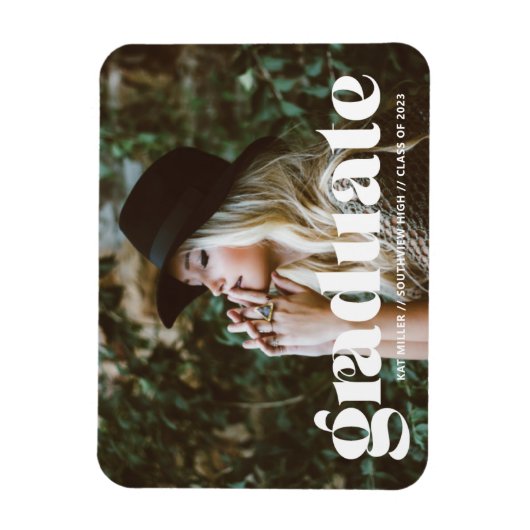 Trendy Bubble Afstuderen Flexible Photo Magnet Magneet (Verticaal)