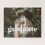 Trendy Bubble Afstuderen Legpuzzel<br><div class="desc">Mijn familie is nu gewoon een beetje geobsedeerd door puzzels - en wat een geweldig gedenkcadeau dat deze foto-puzzel zou maken! Deze leuke bekleding is op trend en benadrukt perfect dat favoriete volledige aftapfoto van het afstudeerder. Gelieve DM met om het even welke verzoeken - verschillende kleuren, extra foto's of...</div>