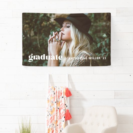 Trendy Bubble Graduation Party Spandoek (Insitu)