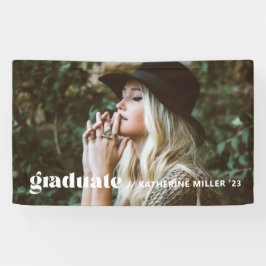 Trendy Bubble Graduation Party Spandoek