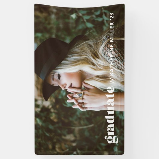 Trendy Bubble Graduation Party Spandoek (Verticaal)