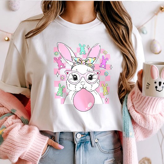 Trendy Bubblegum Bunny Easter; Schattigee pastel T-shirt