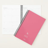 Trendy Bubblegum Roze Modern Monogram Weekly Planner (Display)