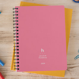 Trendy Bubblegum Roze Modern Monogram Weekly Planner