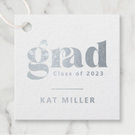 Trendy Bubbly Folie Graduation Party Foto Backer Bedankjes Labels