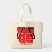 Trendy Budget Kerstmis Kerstman Broek Cadeaus & Tr Grote Tote Bag (Voorkant)