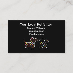 Trendy Budget Pet Sitter Visitekaartjes