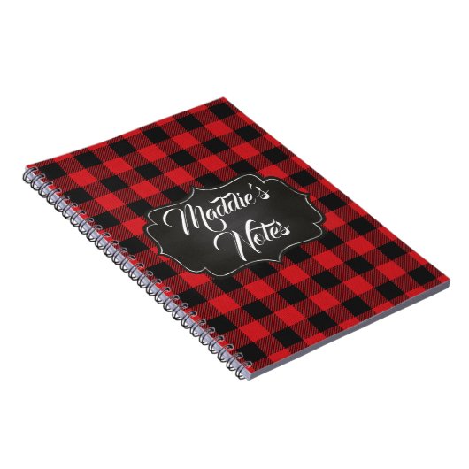 Trendy Buffalo Check Foto Persoonlijk Notitieboek (Rechterzijde)