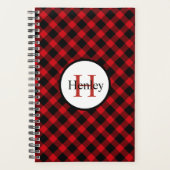 Trendy Buffalo Plaid Monogram Planner (Voorkant)