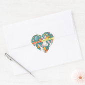 Trendy Bunny Paasfeest Collectie Hart Sticker (Envelop)