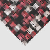 Trendy Burgundy Black White, Abstract speldenspel Tissuepapier (Detail)