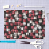 Trendy Burgundy Black White, Abstract speldenspel Tissuepapier (Craft)