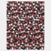 Trendy Burgundy Black White Cool Fleece Blanket Deken (Voorkant)
