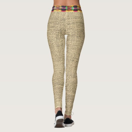 Trendy Burlap Kijk Leggings (Achterkant)