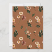 Trendy Burnt Oranje Rustic Wood Script Weddenschap Kaart (Achterkant)