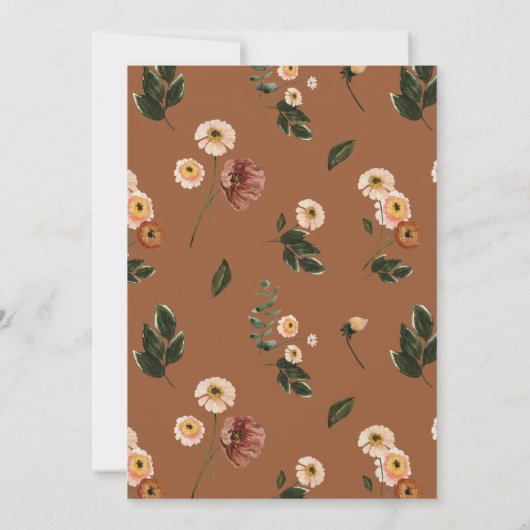 Trendy Burnt Oranje Rustic Wood Script Weddenschap Kaart (Achterkant)