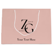 Trendy Business Custom Logo | Bedrijfsgegevens Groot Cadeauzakje (Voorkant)