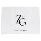 Trendy Business Custom Logo minimalist Groot Cadeauzakje (Voorkant)