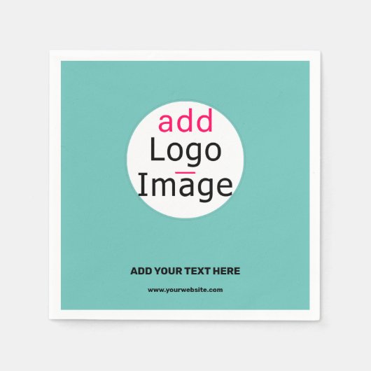 Trendy Business Custom Logo, verse mint Green Servet (Voorkant)