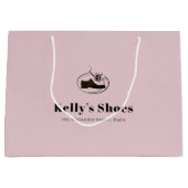 Trendy Business Custom Logo | Winkelen QR-code Groot Cadeauzakje (Voorkant)