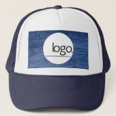 TRENDY BUSINESS LOGO DENIM BLUE BEDRIJFSMEDEWERKER TRUCKER PET (Voorkant)